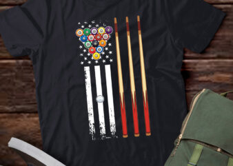 American Flag Billiard Pool Player Billiard Lover T-Shirt ltsp