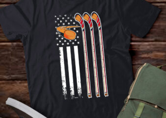 American Flag Hockey Pool Player Hockey Lover T-Shirt ltsp