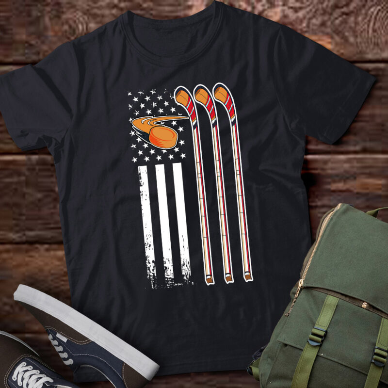 American Flag Hockey Pool Player Hockey Lover T-Shirt ltsp