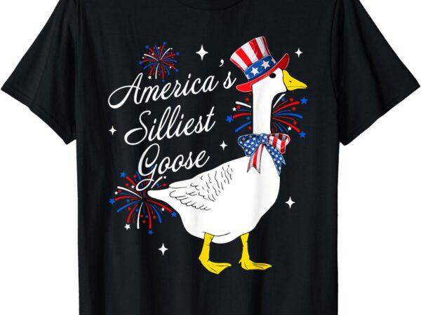 Americas silliest goose fourth of july silly goose fireworks t-shirt