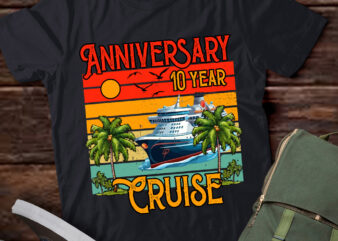 Anniversary Cruise 10th Anniversary for Couple Wedding Gift lts-d t shirt vector