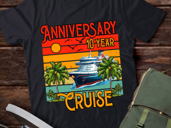Anniversary cruise 10th anniversary for couple wedding gift lts-d t shirt vector