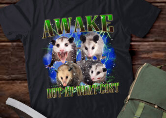 Awake But At What Cost Vintage Retro Funny Vintage Possum lts-d t shirt vector