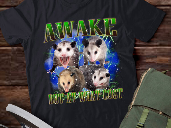 Awake but at what cost vintage retro funny vintage possum lts-d t shirt vector