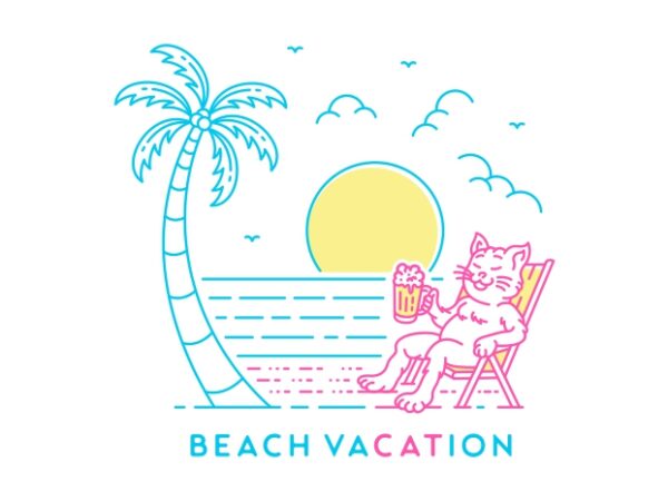 Beach vacation 2 t shirt template