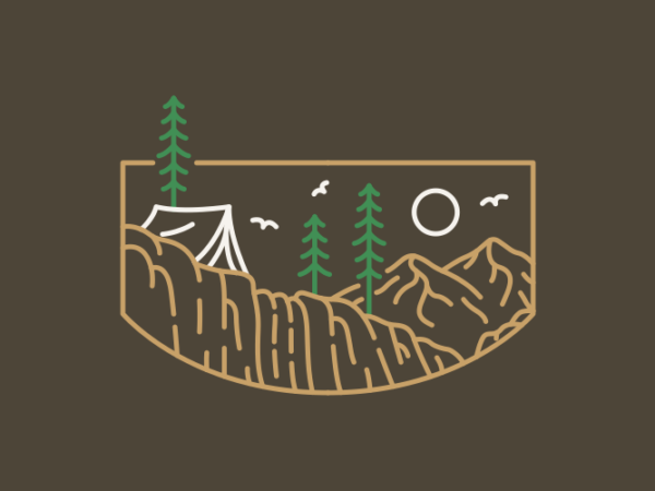 Adventure awaits camping in the wild t shirt vector