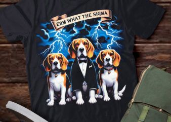 LT-P2 Funny Erm The Sigma Ironic Meme Quote Beagles Dog t shirt vector graphic
