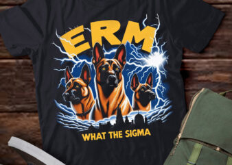 LT-P2 Funny Erm The Sigma Ironic Meme Quote Belgian Malinois Dog t shirt vector graphic