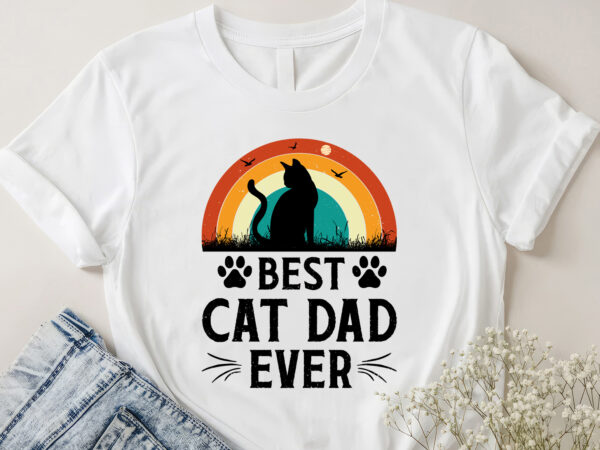 Best cat dad ever t-shirt design