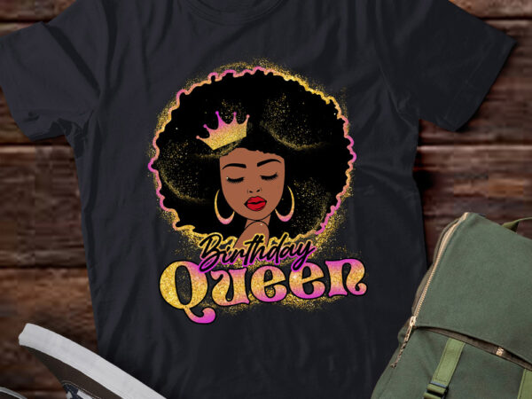 Birthday queen, afro girl, powerful woman, black woman ltsd t shirt template