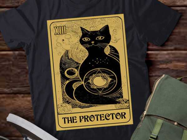 Black cat tarot card the protector, love cat, black cat lover ltsd t shirt template