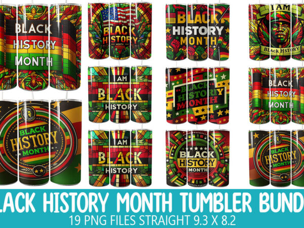 Black history tumbler bundle t shirt template