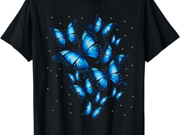 Blue butterfly art beautiful butterflies t-shirt