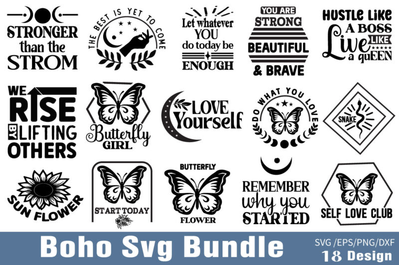 Boho T-shirt Bundle Boho Svg Bundle