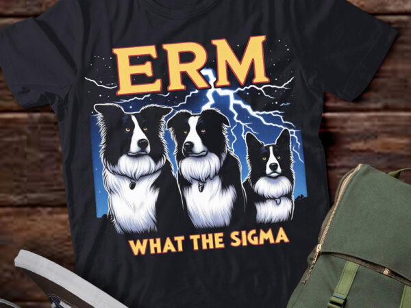 Lt-p2 funny erm the sigma ironic meme quote border collies dog t shirt vector graphic