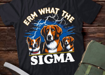 LT-P2 Funny Erm The Sigma Ironic Meme Quote Brittanys Dog t shirt vector graphic