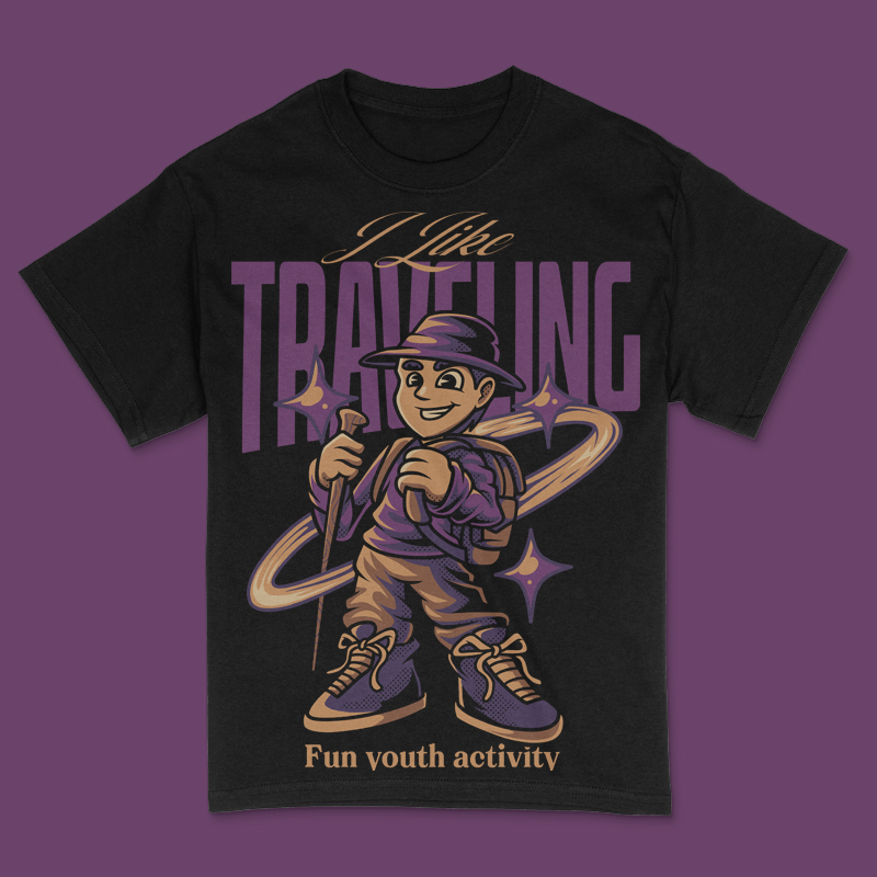 I Like Traveling T-Shirt Design Template