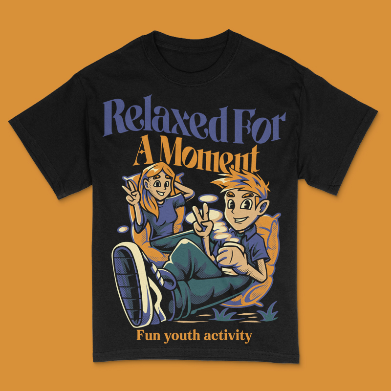 Relaxed for a Moment T-Shirt Design Template