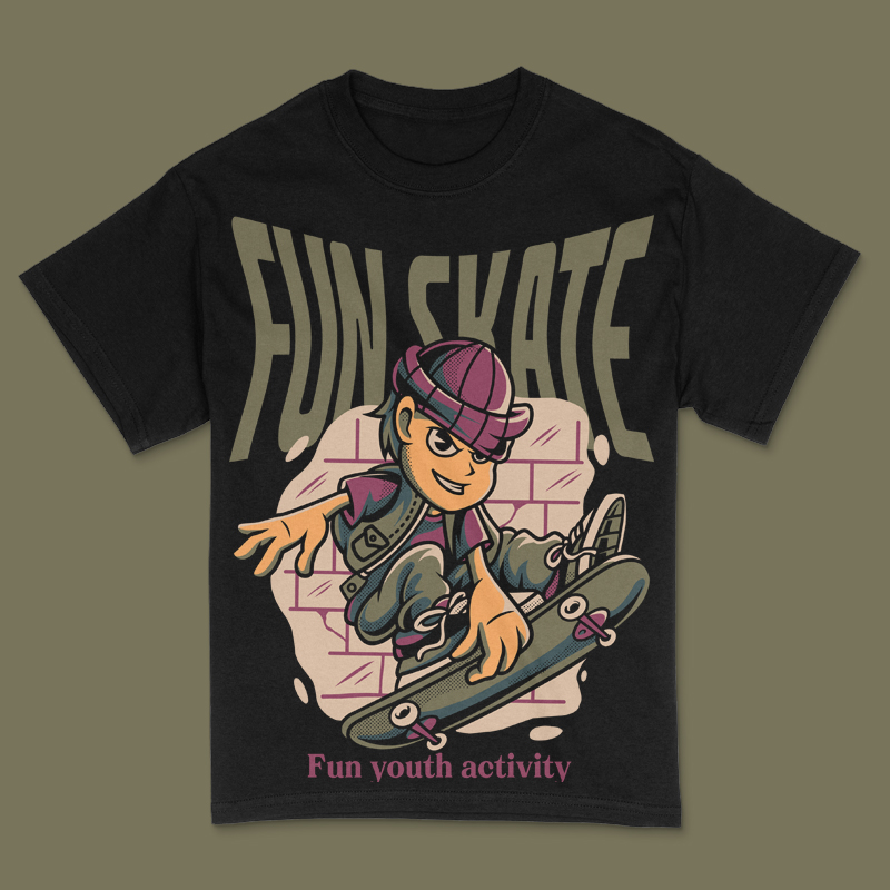 Fun Skate T-Shirt Design Template