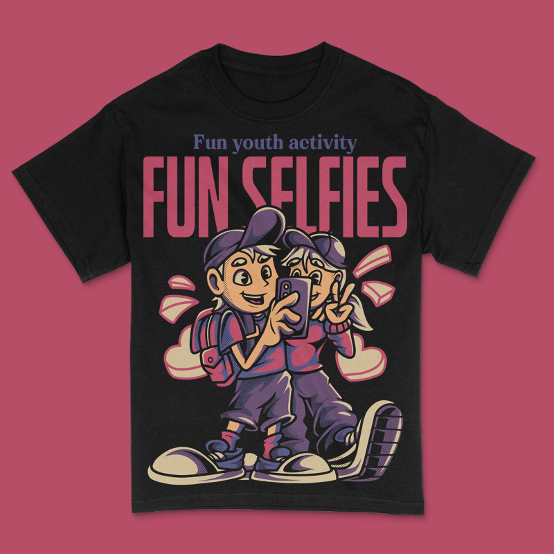 Fun Selfie T-Shirt Design Template