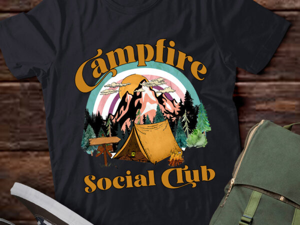 Campfire social club, love camping ltsd t shirt vector file