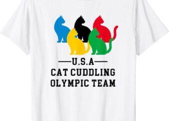 Cat Cuddling Olympic Team T-Shirt