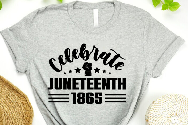 Juneteenth day t-shirt design bundle Black