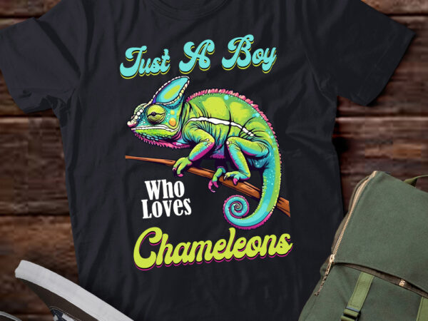 Chameleon just a boy who loves chameleons t-shirt ltsp