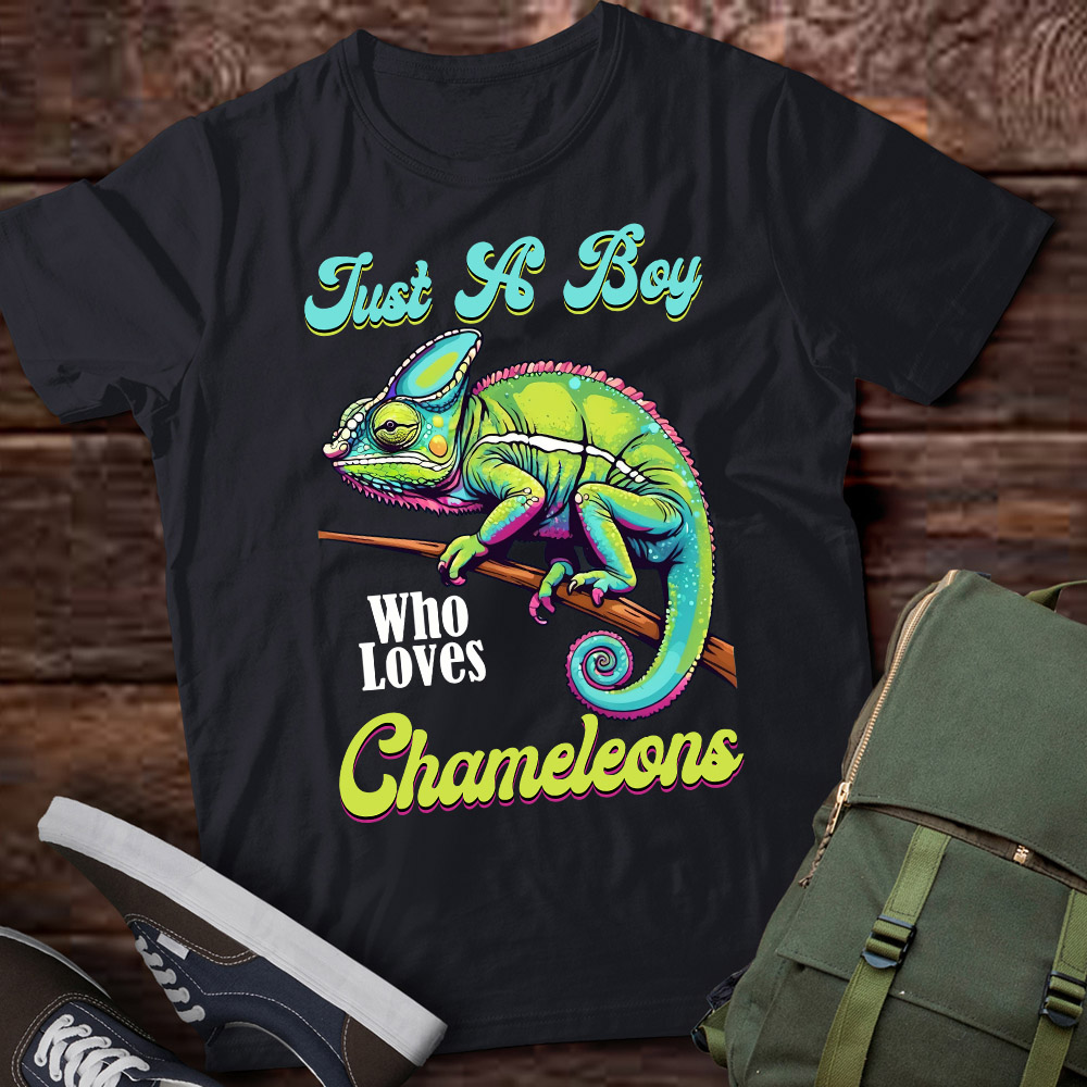 Chameleon Just A Boy Who Loves Chameleons T-Shirt ltsp - Buy t-shirt ...