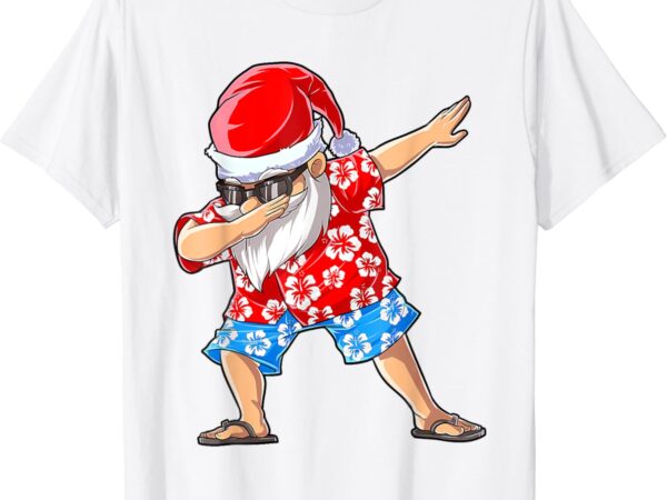 Dabbing santa christmas in july boys men hawaiian xmas dab t-shirt