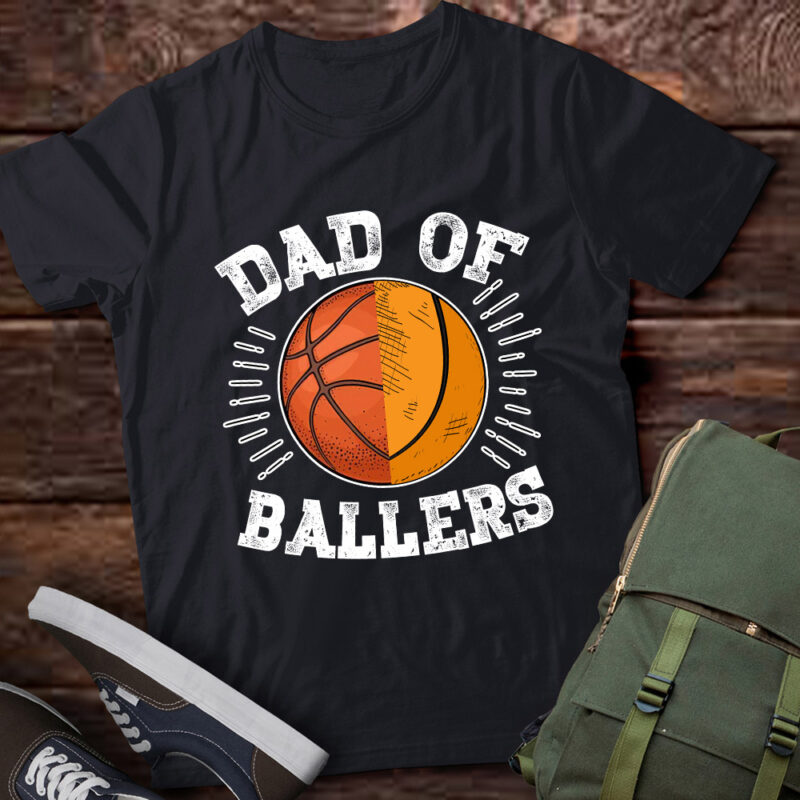 Dad Of Ballers basketball ping pong Fathers Day coach T-Shirt ltsp