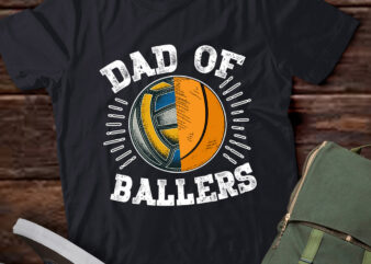 Dad Of Ballers volleyball ping pong Fathers Day coach T-Shirt ltsp