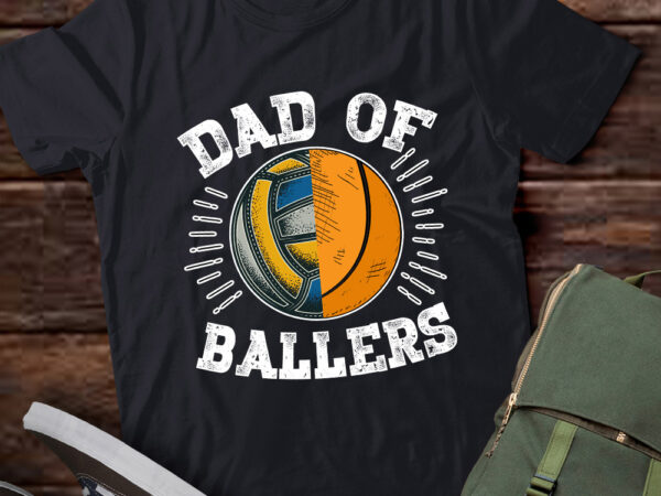 Dad of ballers volleyball ping pong fathers day coach t-shirt ltsp