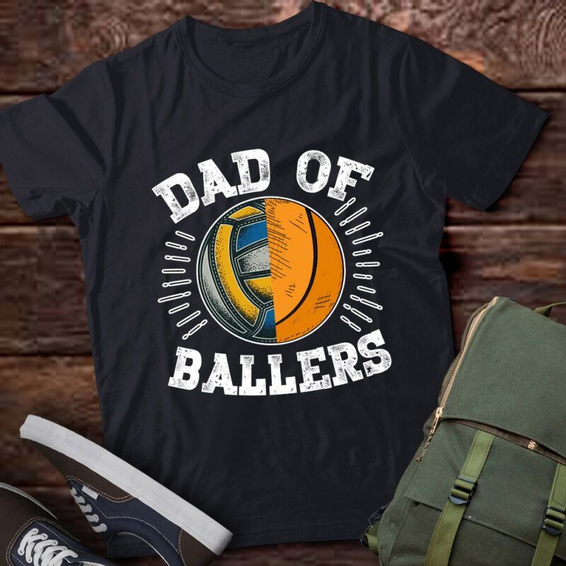 Dad Of Ballers volleyball ping pong Fathers Day coach T-Shirt ltsp