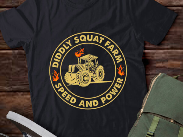 Diddly squat farm speed and power tractor vintage farmer lts-d t shirt vector illustration