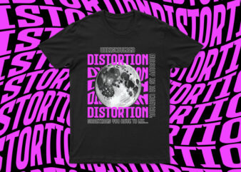 Distortion | creative t-shirt design for sale | very easy to print | all files