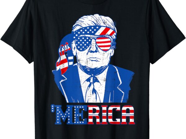 Donald trump shirt merica trump sunglass us flag 4th of july t-shirt