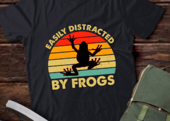 Easily Distracted by Frogs Cute Frog Retro Vintage Frog lts-d