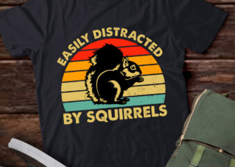 Easily Distracted by Squirrels Retro Vintage Squirrel lts-d vector clipart