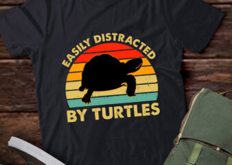 Easily Distracted by Turtles Retro Vintage Turtles lts-d