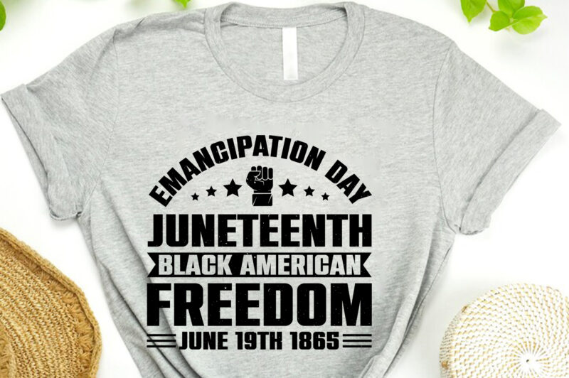 Juneteenth day t-shirt design bundle Black