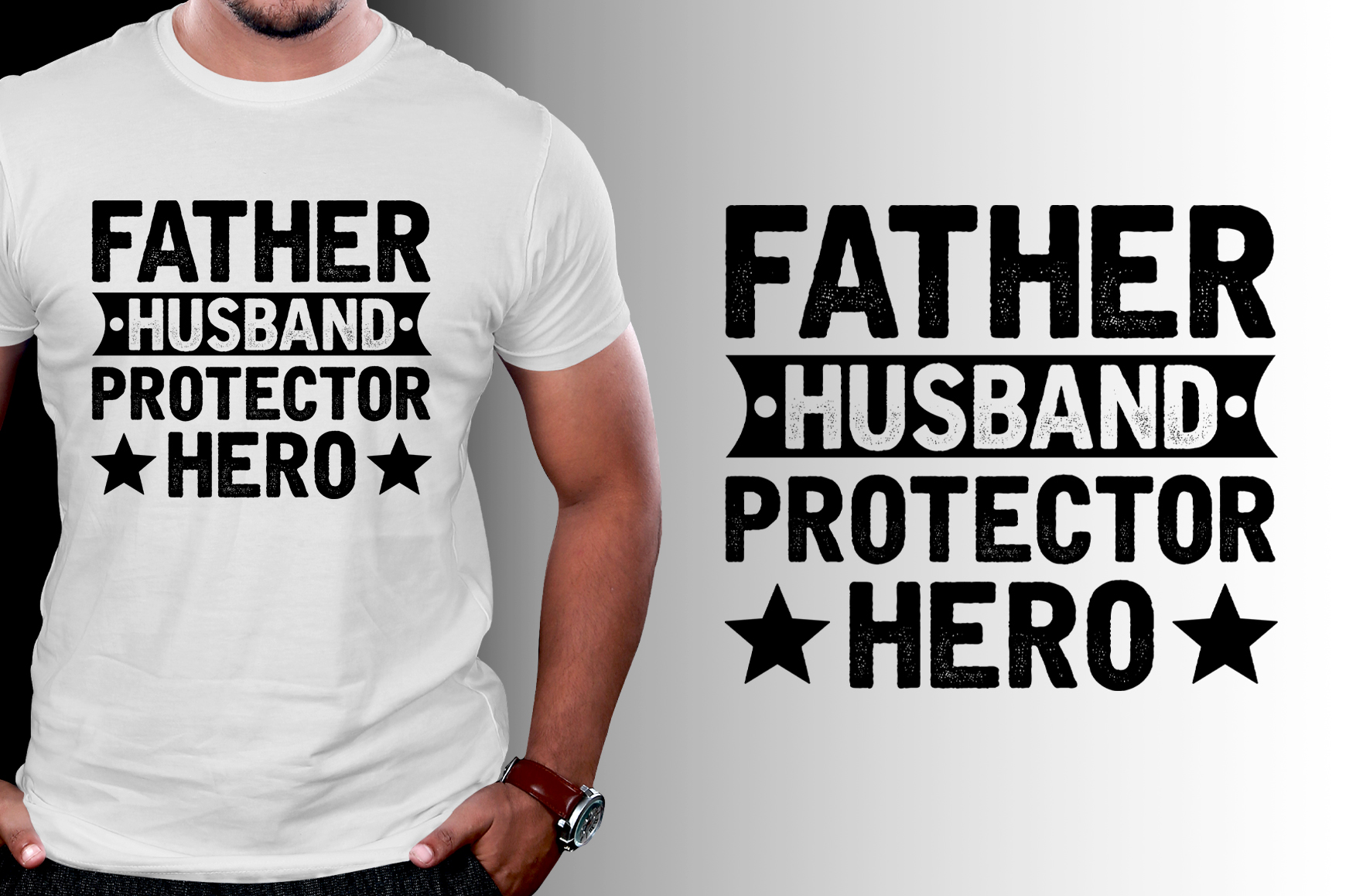 Father Husband Protector Hero T-Shirt Design - Buy t-shirt designs