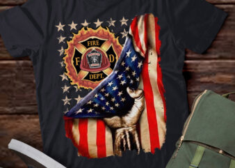 Fire Department Logo Firefighter American Flag lts-d