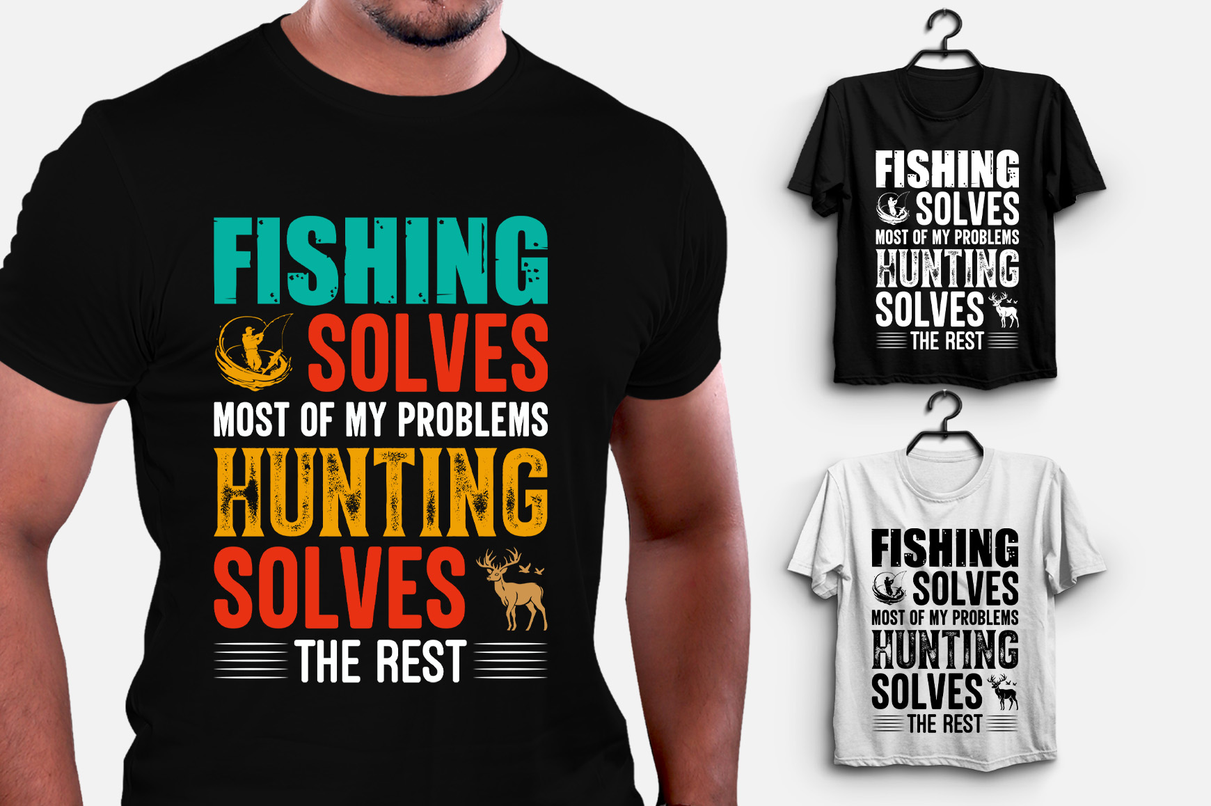 Fishing Solves Most Of My Problems T-Shirt Design - Buy t-shirt designs