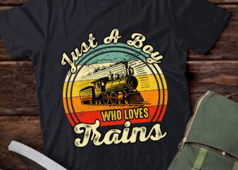 Funny Boys Just A Boy Who Loves Trains This Boy Loves Trains lts-d