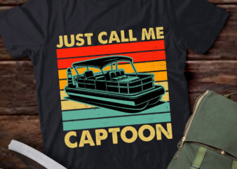 Funny Pontoon Retro Vintage Boat Just Call Me Captoon lts-d