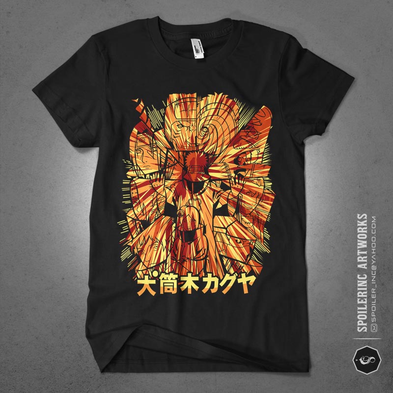 20 naruto artworks for tshirt design bundle illustration