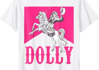 Girl Retro Personalized Dolly Cowgirl First Name Shirt t shirt design template