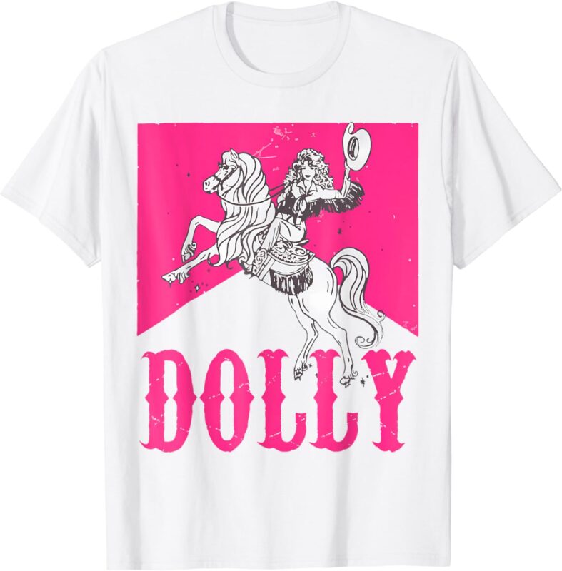 Girl Retro Personalized Dolly Cowgirl First Name Shirt