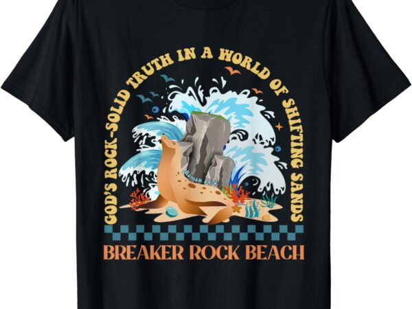 God’s rock-solid breaker rock beach vbs 2024 christian t-shirt